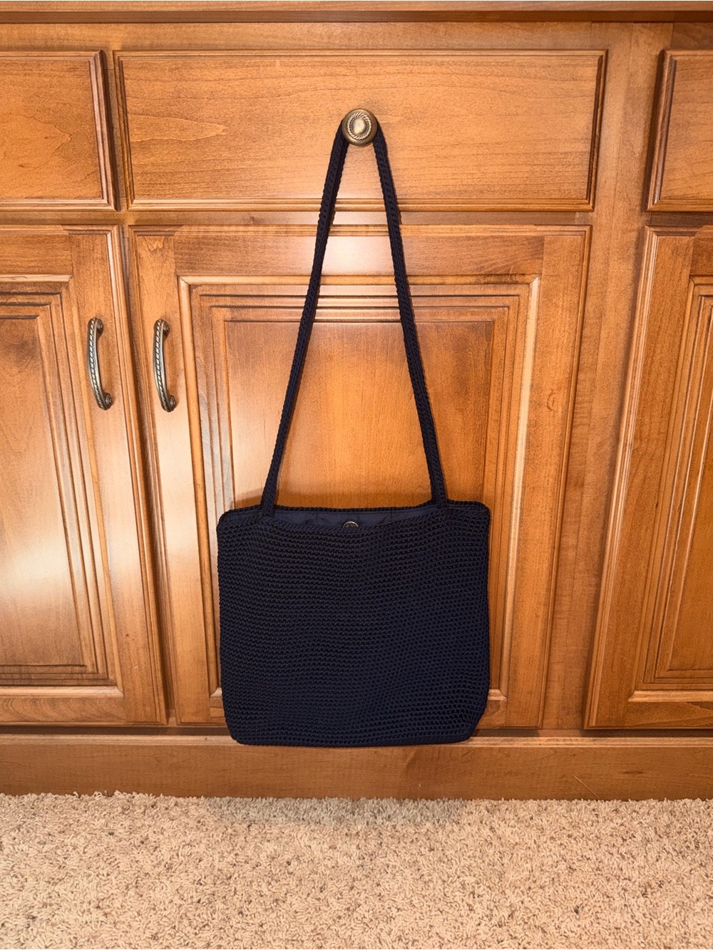 The Sak Navy Knit Shoulder Bag - Women